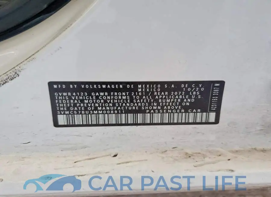 3VWC57BU3MM008911# 12