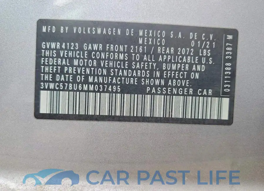 3VWC57BU6MM037495# 13