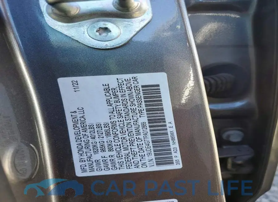 19UDE4G77PA012889# 12