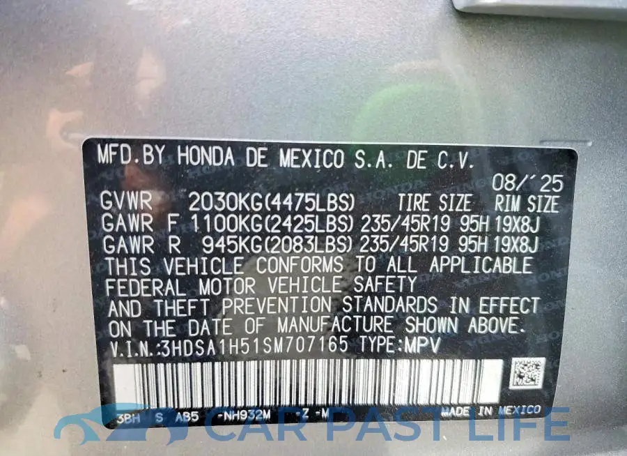 3HDSA1H51SM707165# 13