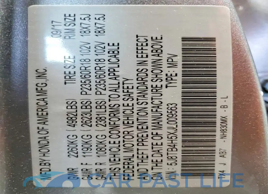 5J8TB4H5XJL009563# 13
