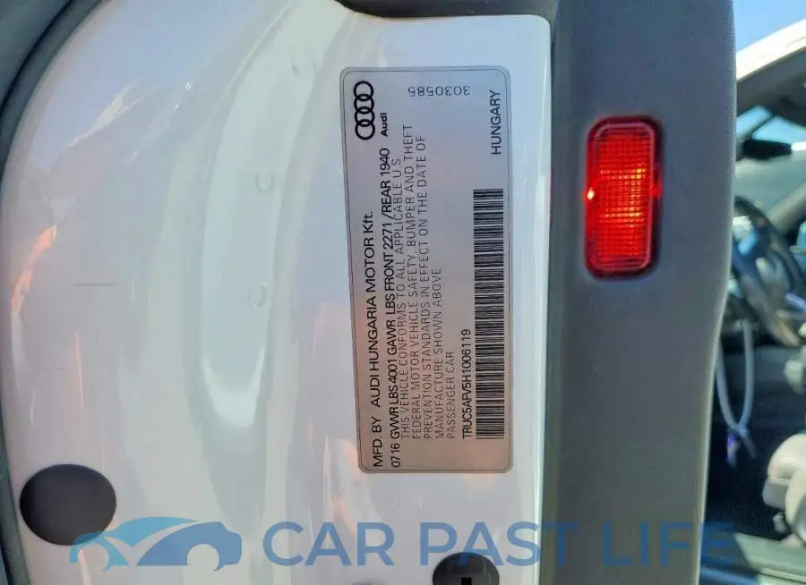 TRUC5AFV5H1006119# 12
