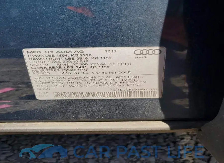 WA1ECCFS9JR021752# 13