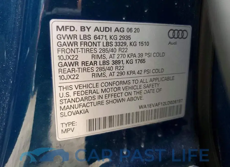WA1EVAF12LD026197# 13