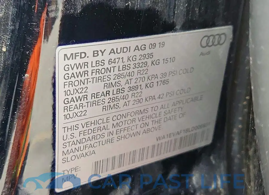 WA1EVAF18LD006634# 13