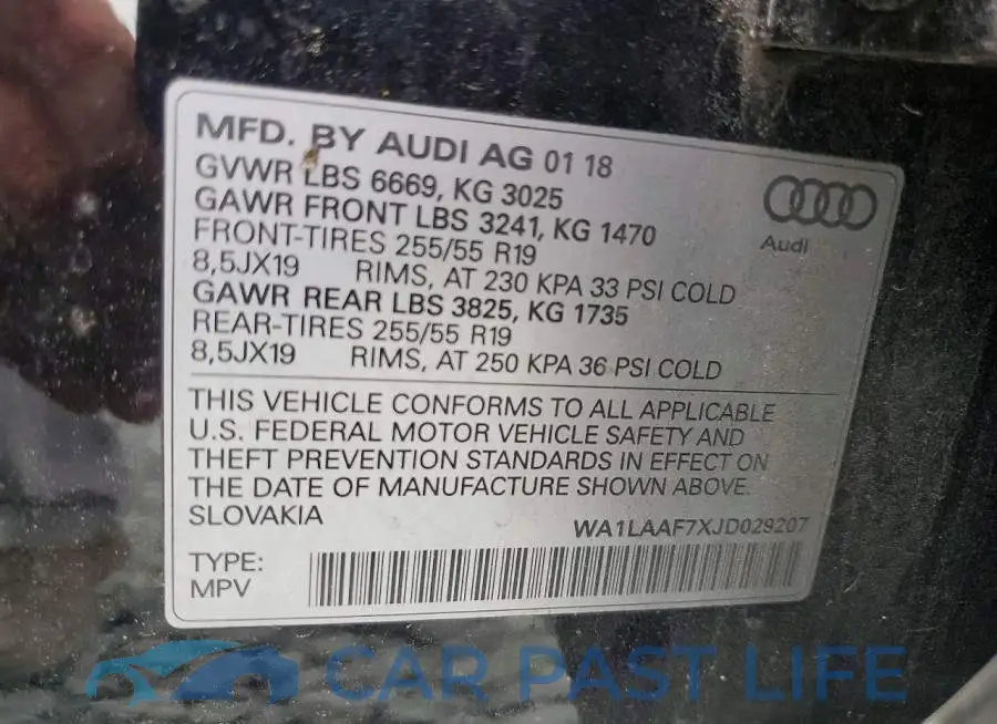 WA1LAAF7XJD029207# 13