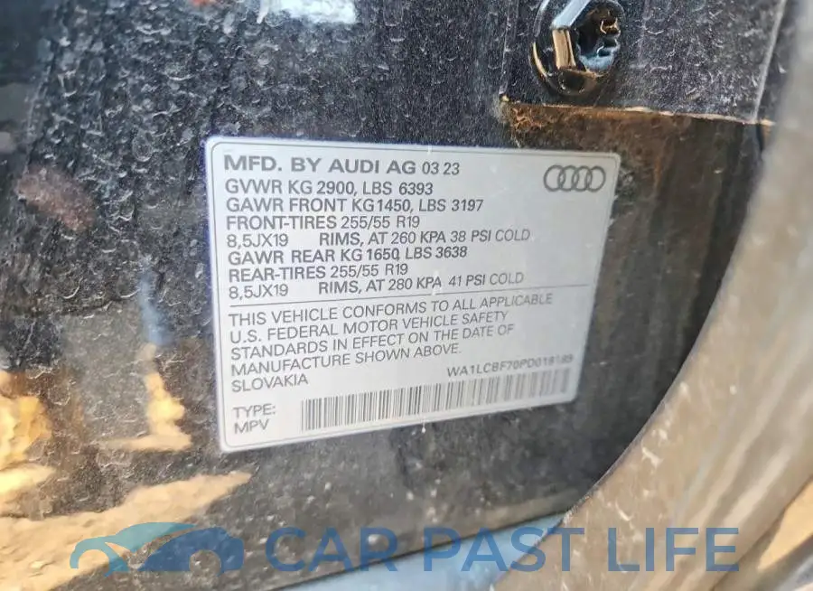 WA1LCBF70PD018189# 13