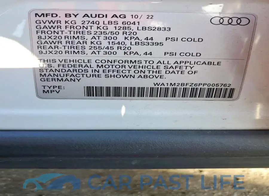 WA1M2BFZ6PP005762# 14