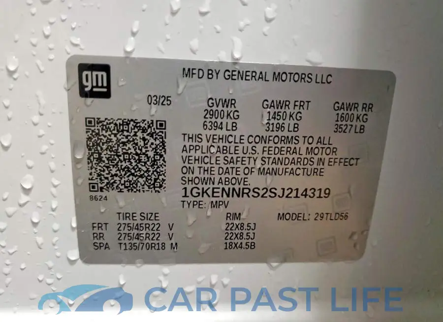1GKENNRS2SJ214319# 14