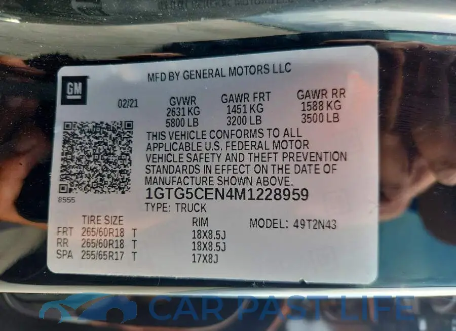 1GTG5CEN4M1228959# 12