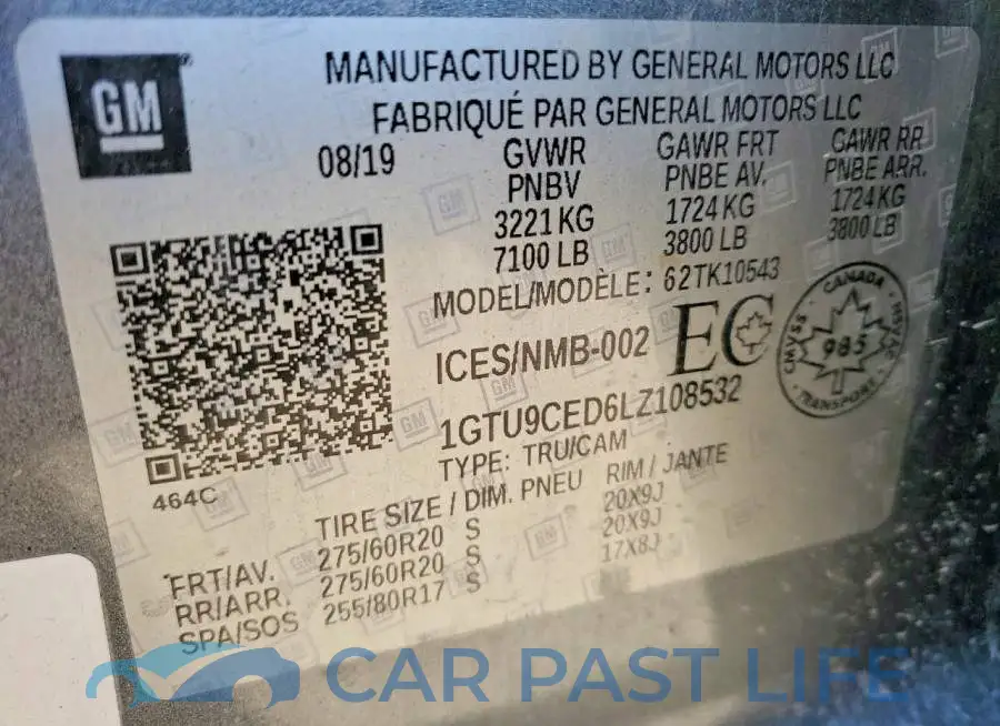 1GTU9CED6LZ108532# 12