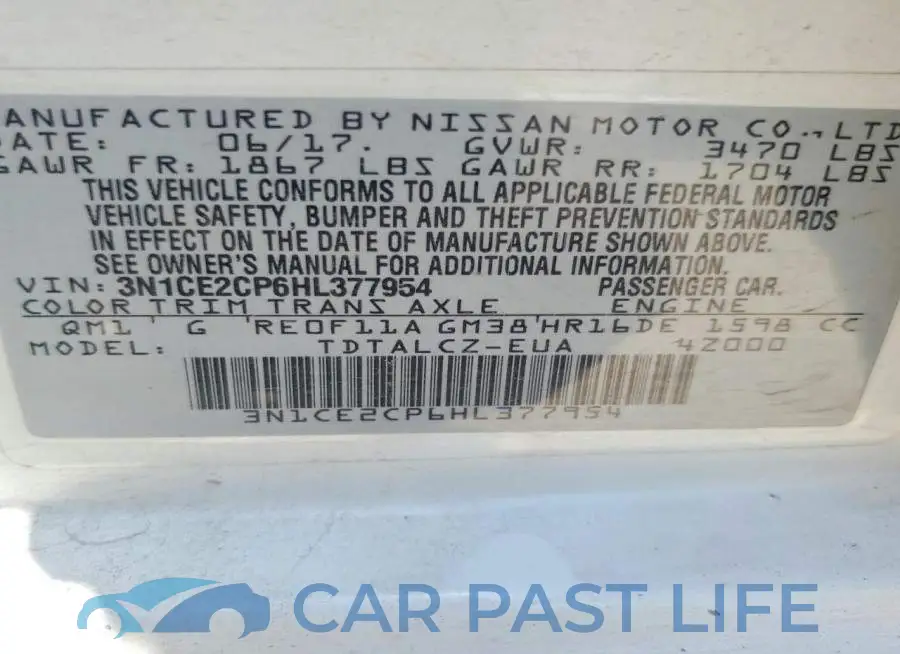3N1CE2CP6HL377954# 12