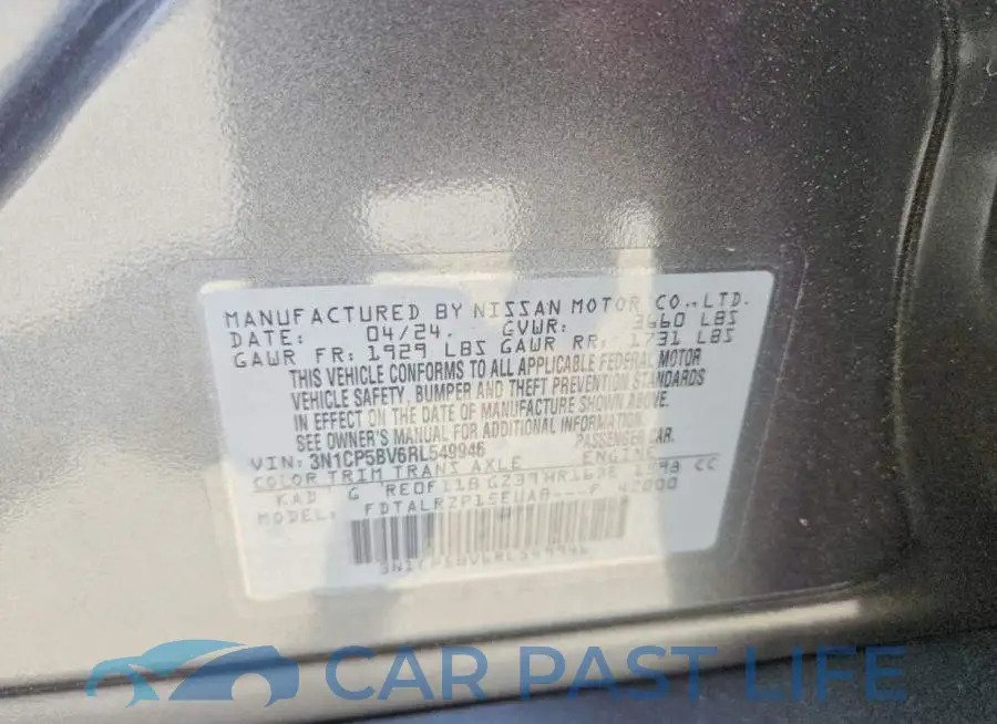 3N1CP5BV6RL549946# 13