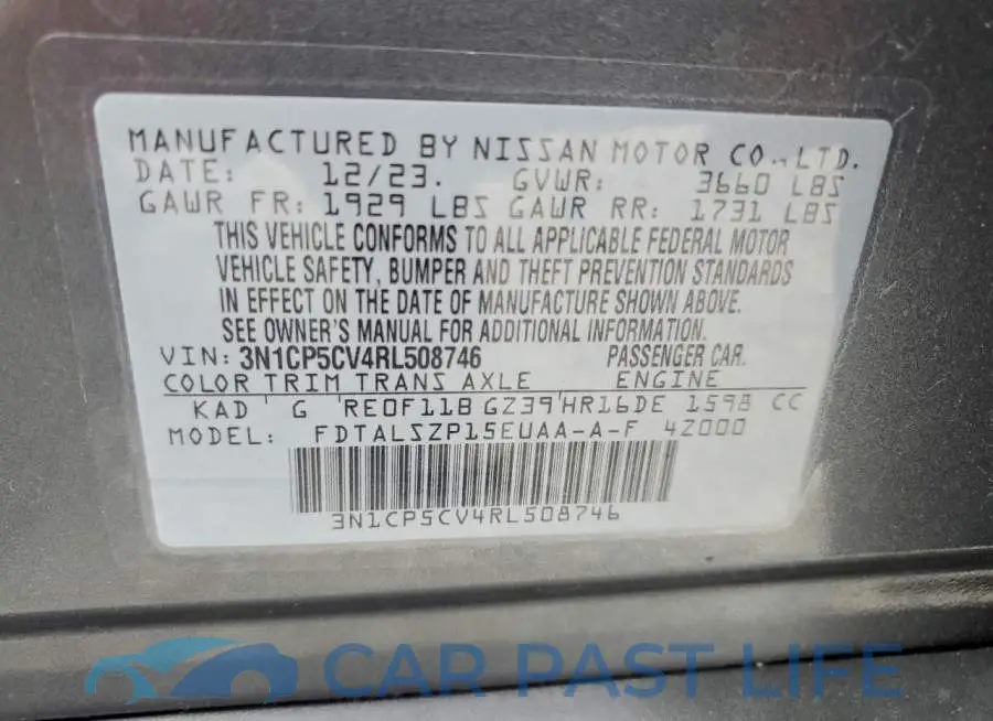 3N1CP5CV4RL508746# 13
