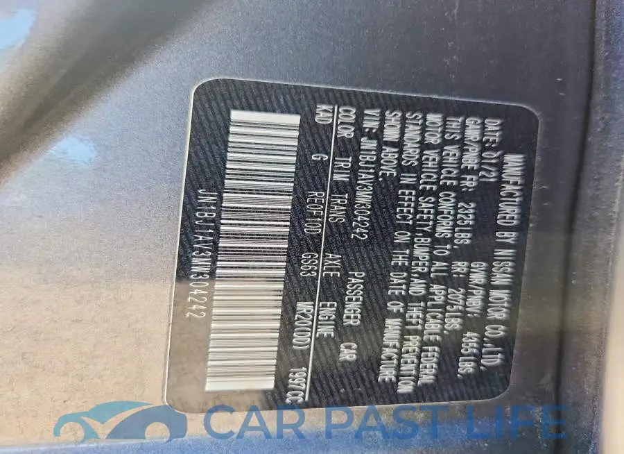 JN1BJ1AV3MW304242# 13