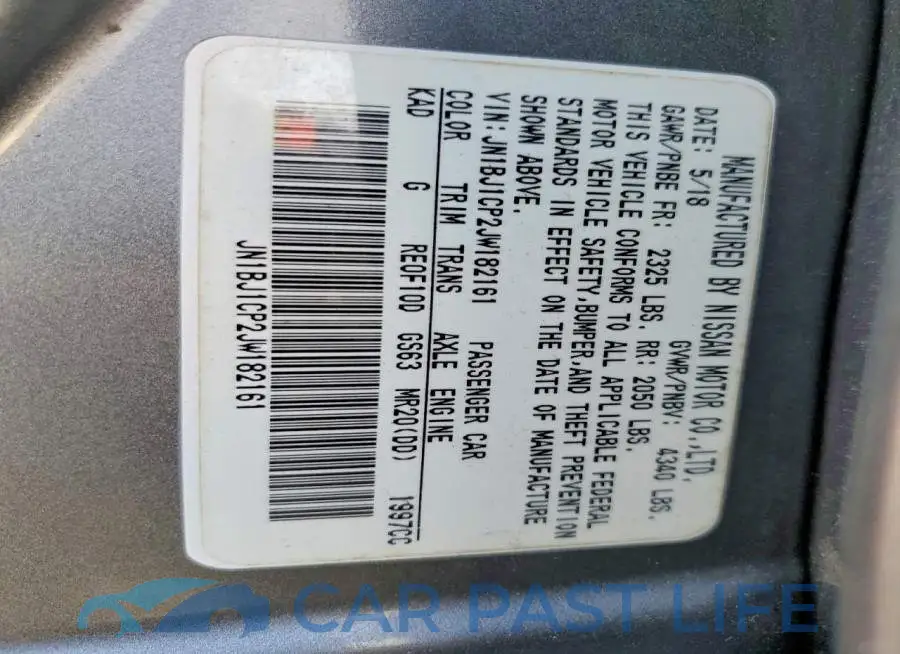 JN1BJ1CP2JW182161# 12