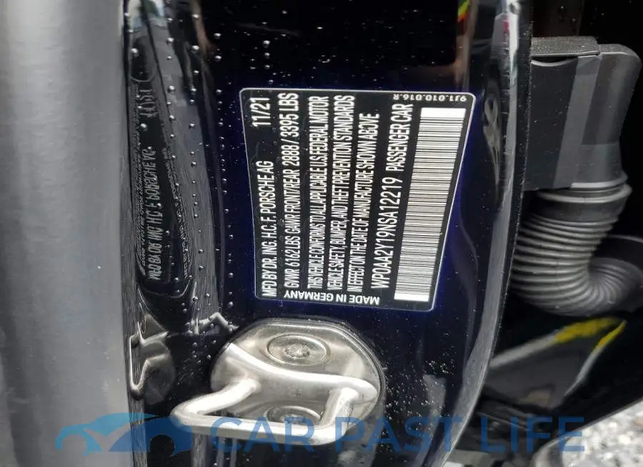 WP0AA2Y19NSA12219# 12