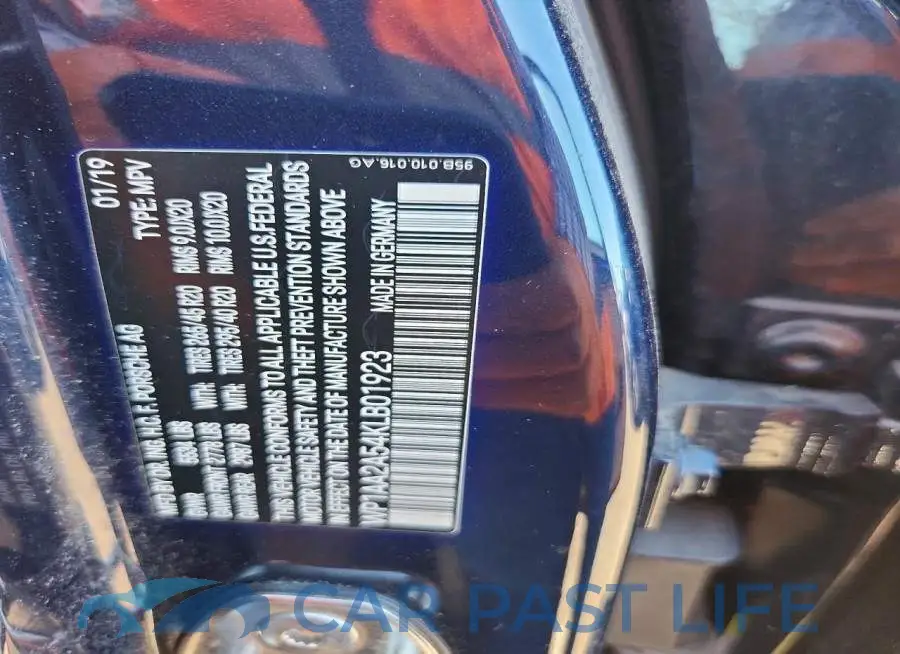 WP1AA2A54KLB01923# 12