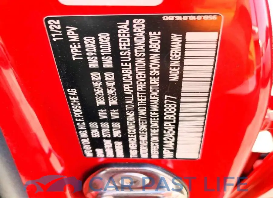 WP1AA2A54PLB08877# 13
