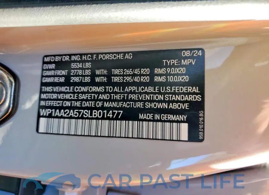 WP1AA2A57SLB01477# 13