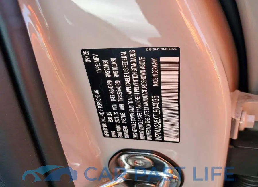 WP1AA2A5XTLB04035# 13