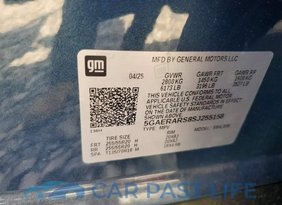 5GAERARS8SJ255158# 13