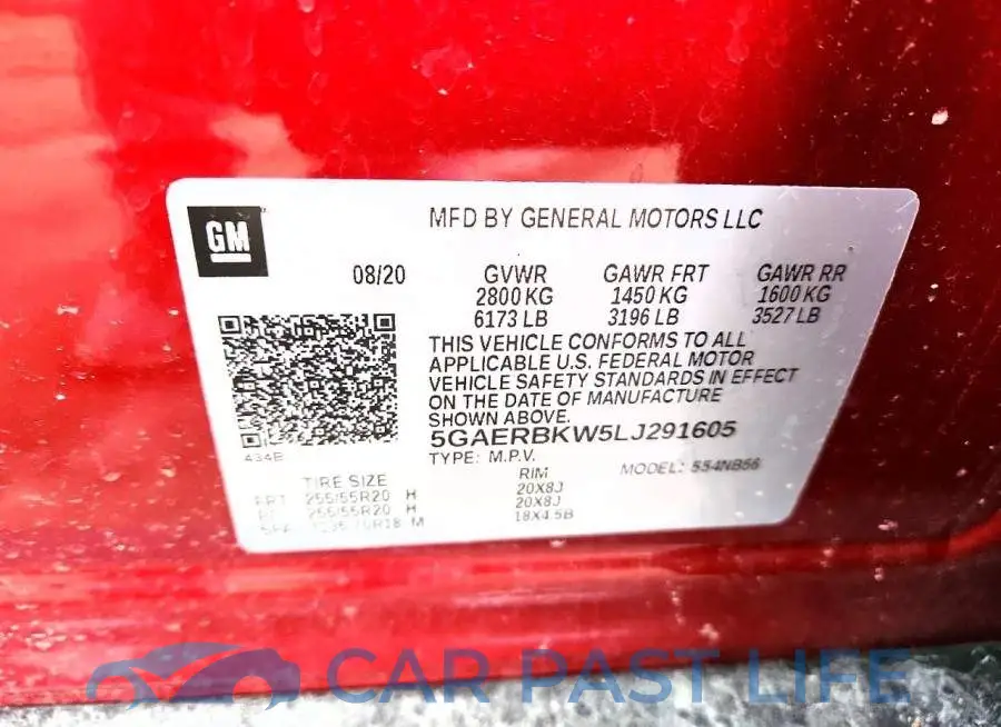5GAERBKW5LJ291605# 13
