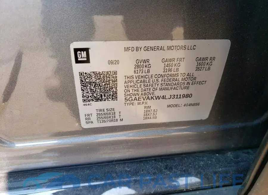5GAEVAKW4LJ311980# 14