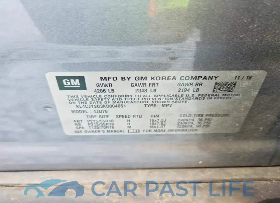 KL4CJ1SB3KB804051# 12