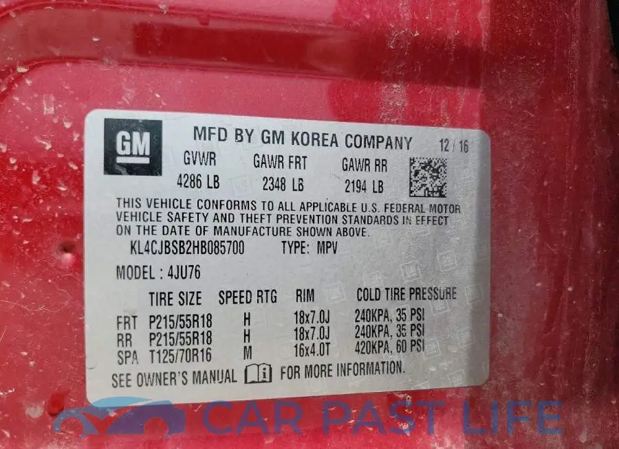 KL4CJBSB2HB085700# 12