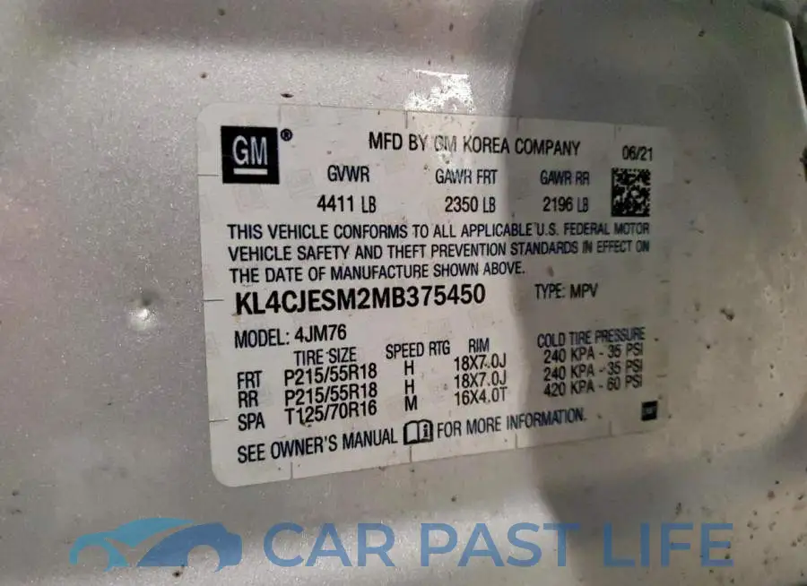 KL4CJESM2MB375450# 13