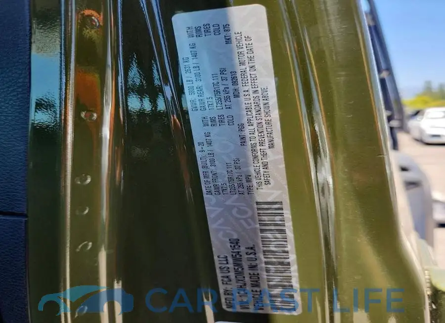 1C4HJXDM5MW541540# 12