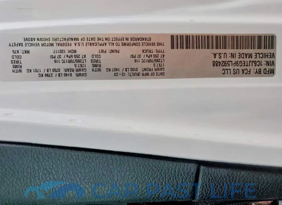 1C6JJTEG9PL592488# 12