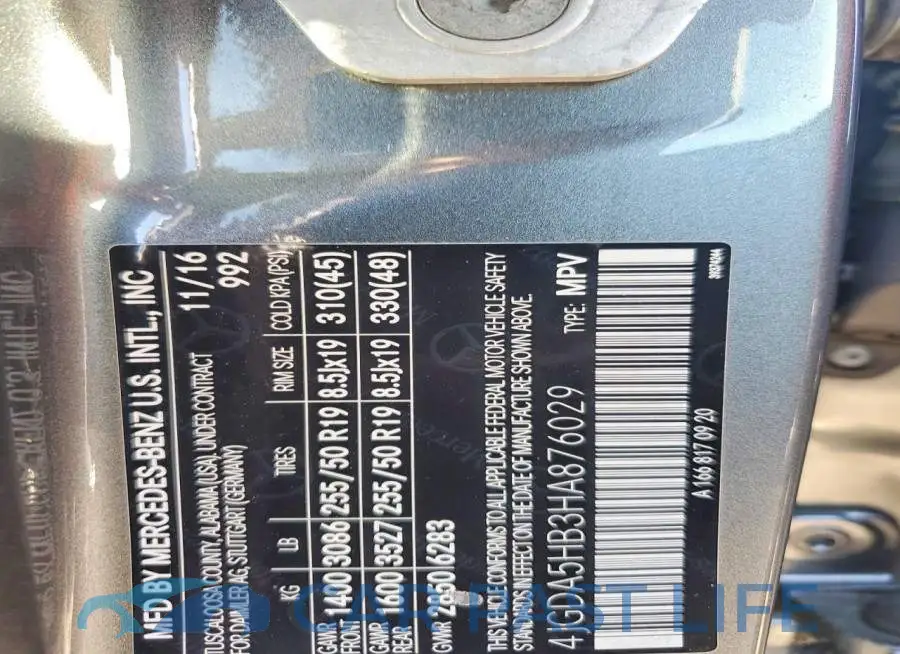 4JGDA5HB3HA876029# 13