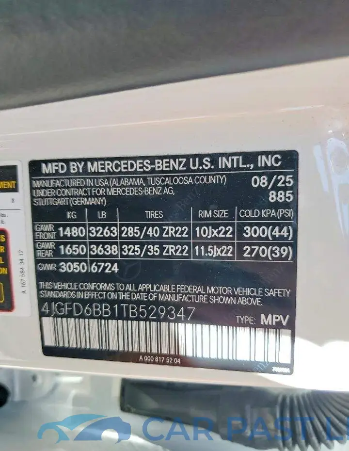 4JGFD6BB1TB529347# 13