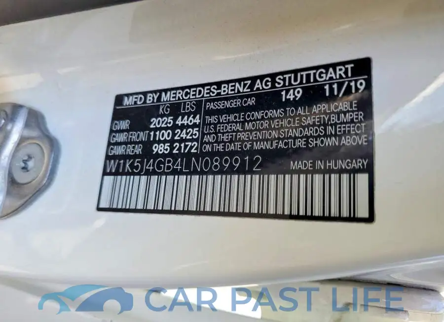 W1K5J4GB4LN089912# 12