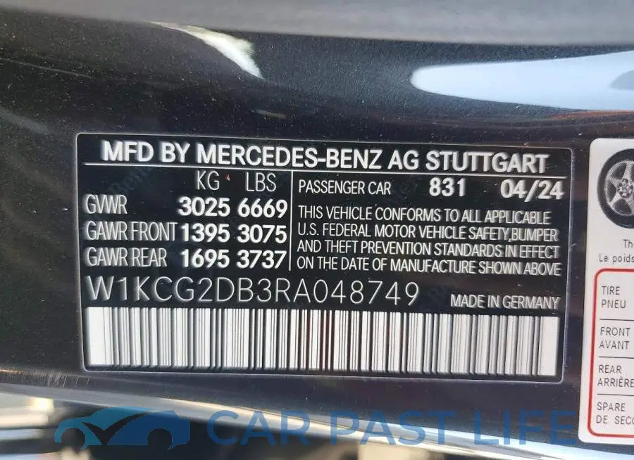 W1KCG2DB3RA048749# 12