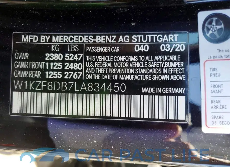 W1KZF8DB7LA834450# 12