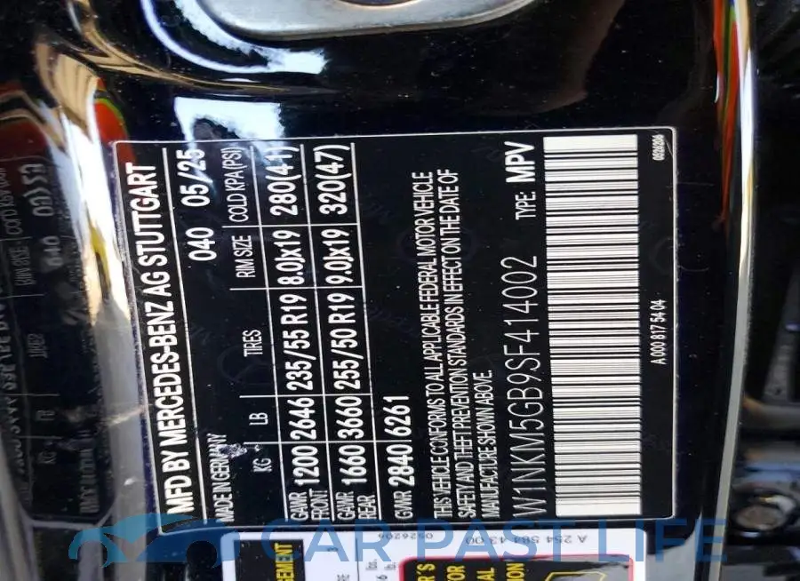 W1NKM5GB9SF414002# 12