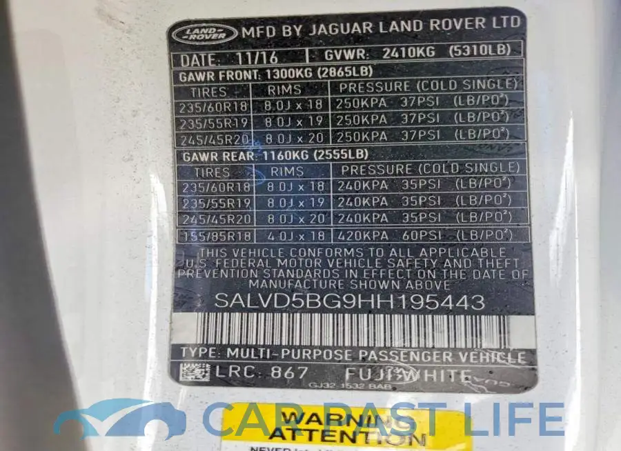 SALVD5BG9HH195443# 14