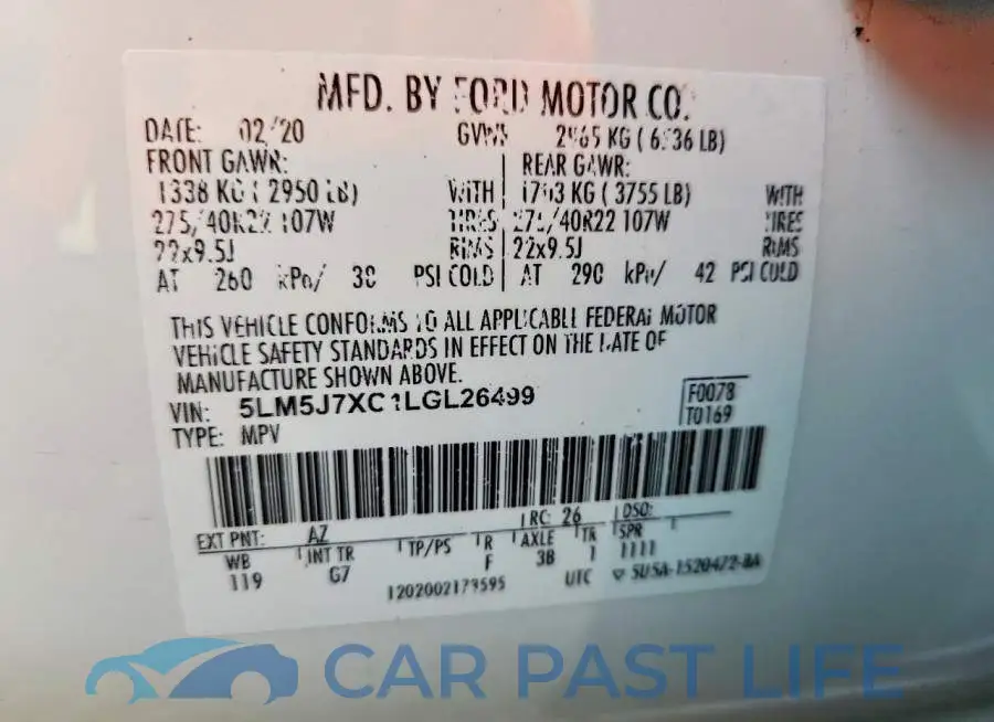 5LM5J7XC1LGL26499# 13