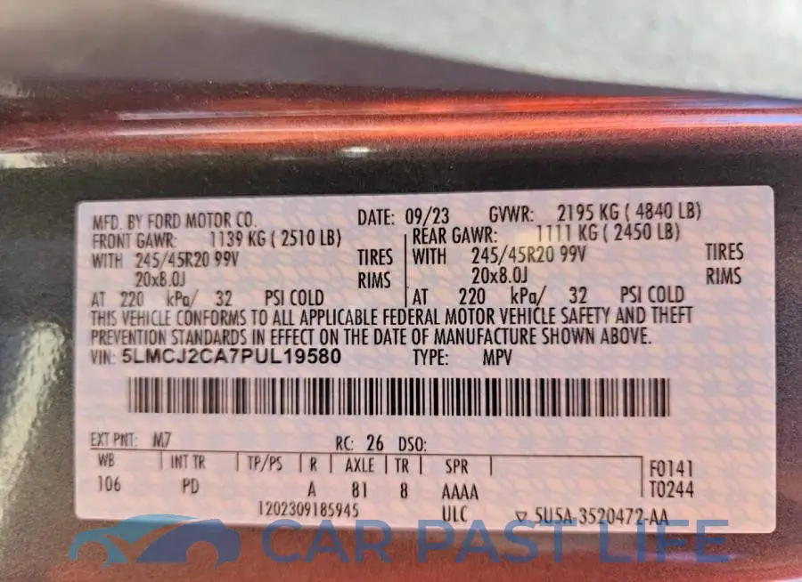 5LMCJ2CA7PUL19580# 14
