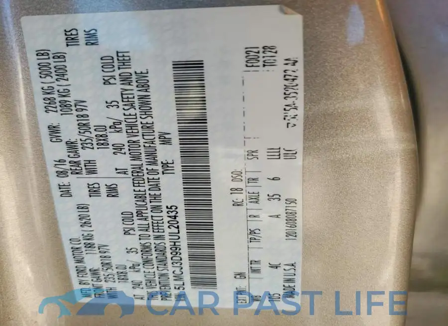5LMCJ3D99HUL20435# 13