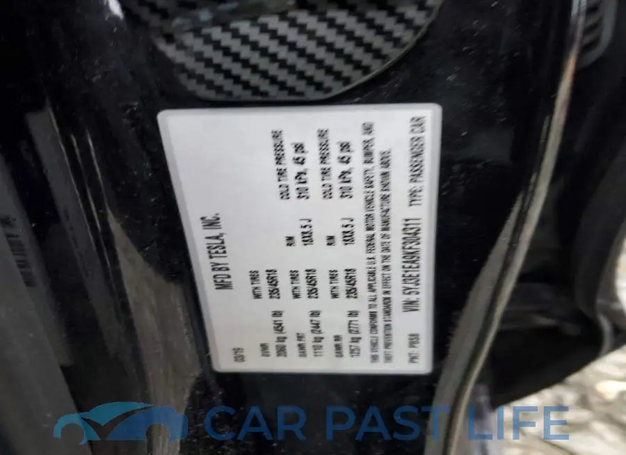 5YJ3E1EA9KF304311# 12
