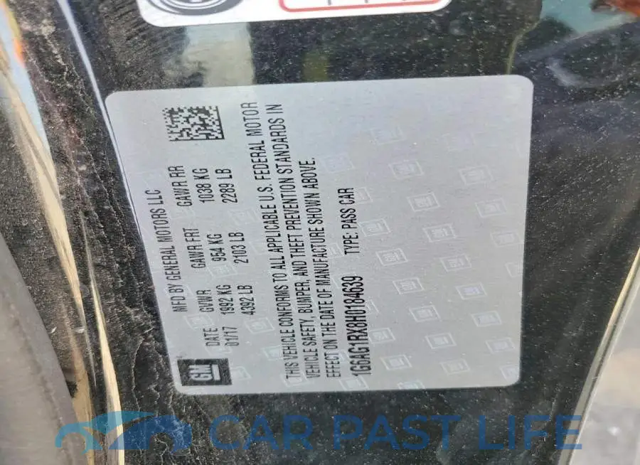 1G6AG1RX8H0184639# 12