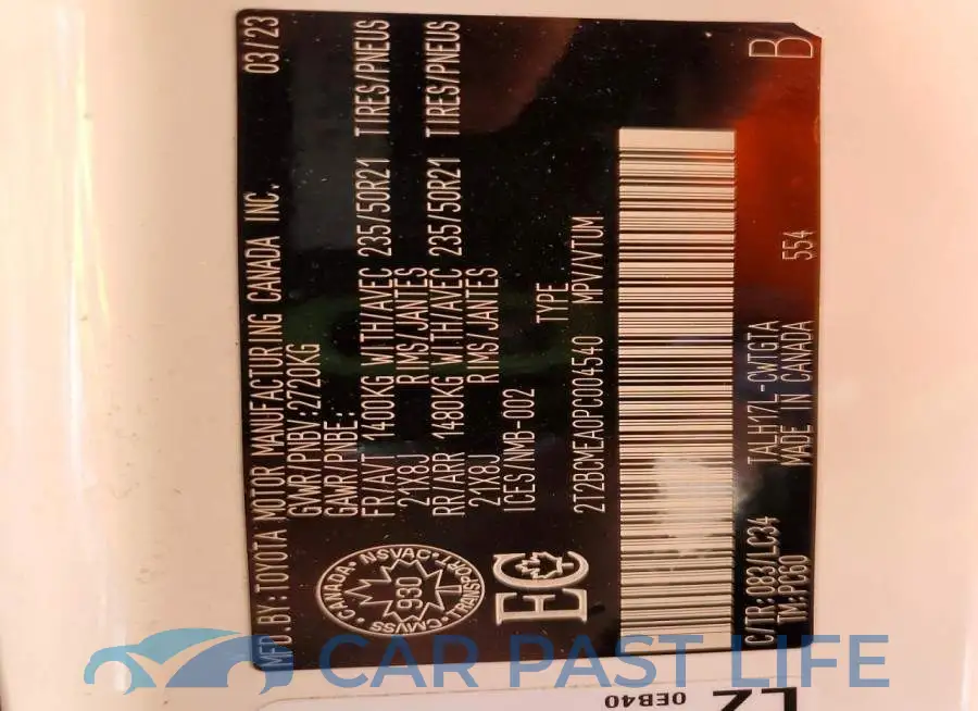 2T2BCMEA0PC004540# 14