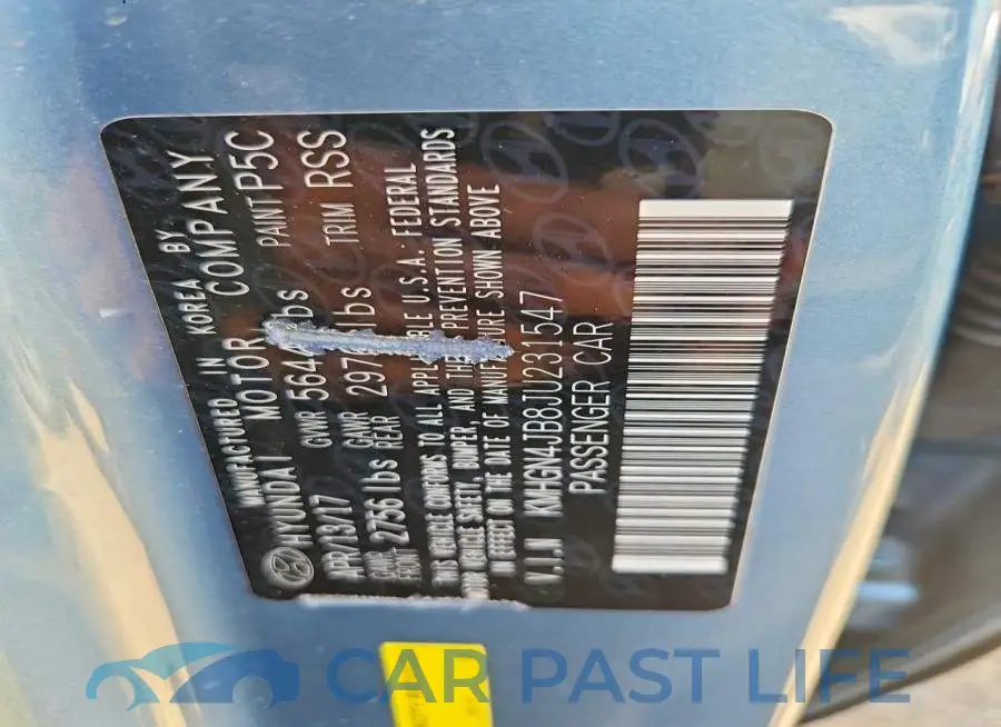 KMHGN4JB8JU231547# 12
