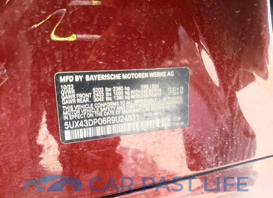 5UX43DP06R9U24831# 12
