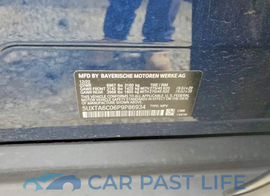 5UXTA6C06P9P86934# 13
