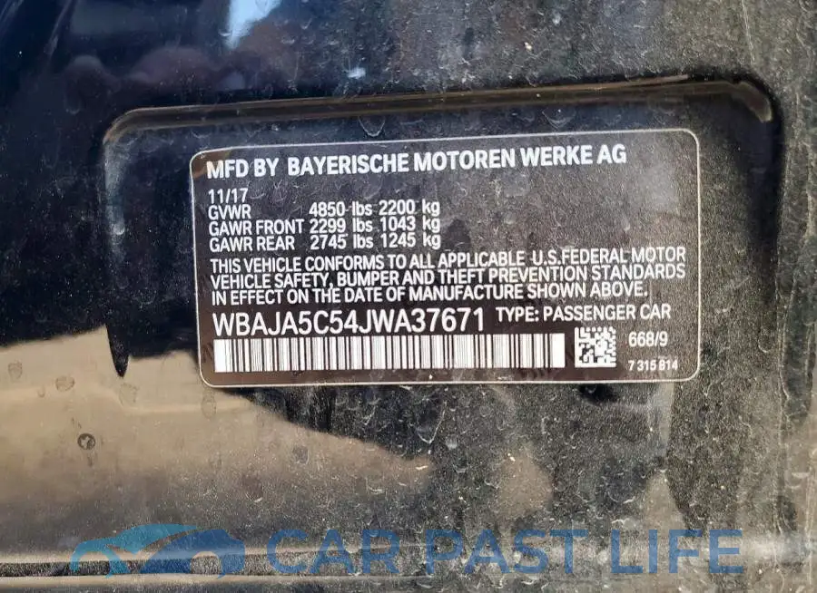 WBAJA5C54JWA37671# 12